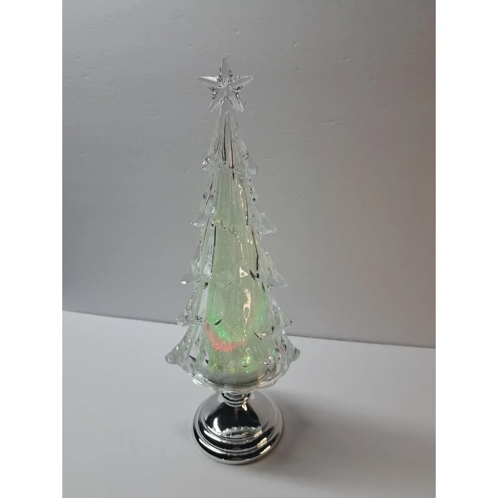 Christmas Tree Acrylic Battery-Operated LED Lighted Color Changing Unbranded